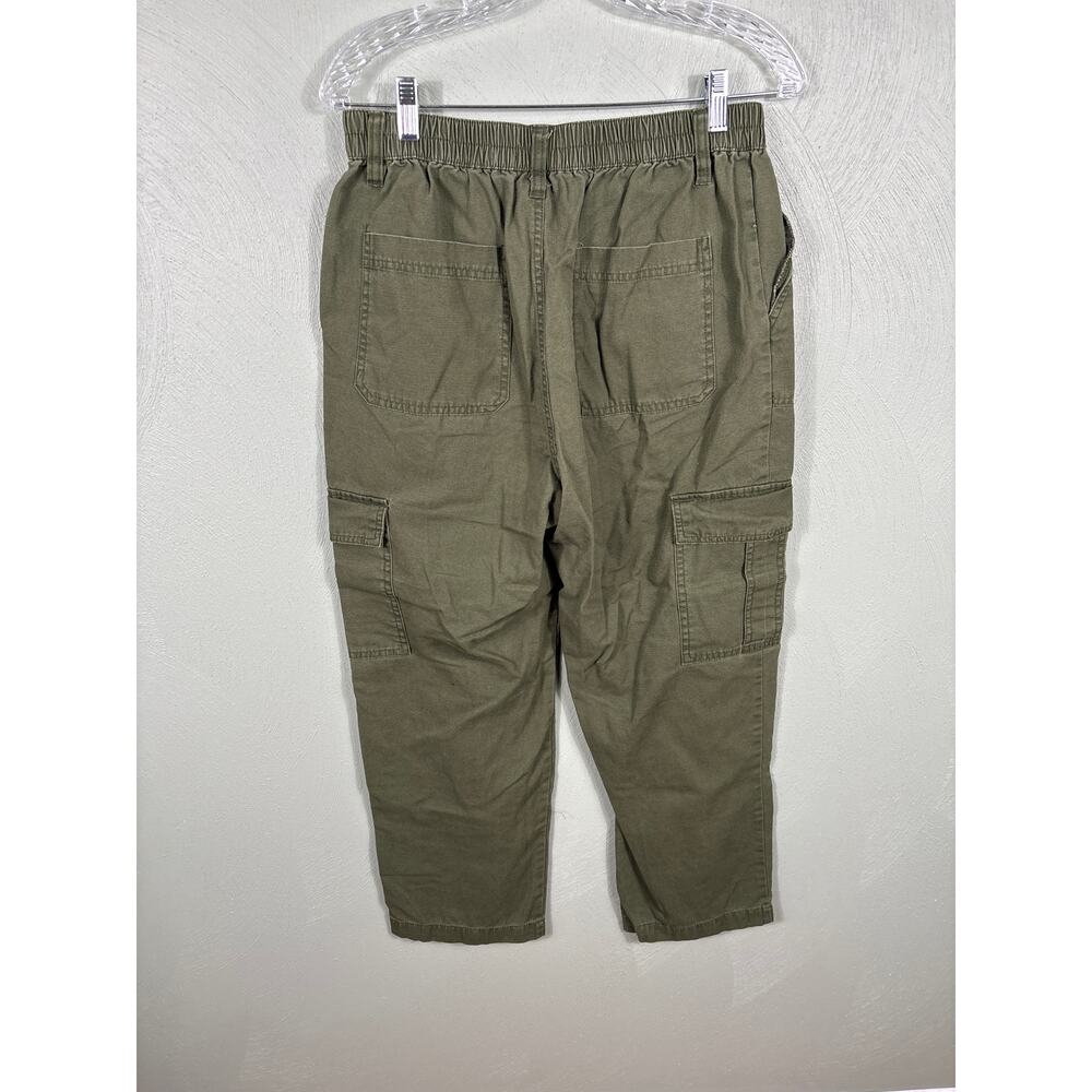 Aeropostale Army Green Cargo Pants Women's Large Elastic Waist‎ Straight Leg - Picture 10 of 11